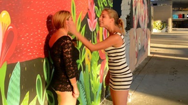 Faceslapping Mega Slaps - I Fight For My Place - Domina Mikaela Wolf And Slave Natasha Grof